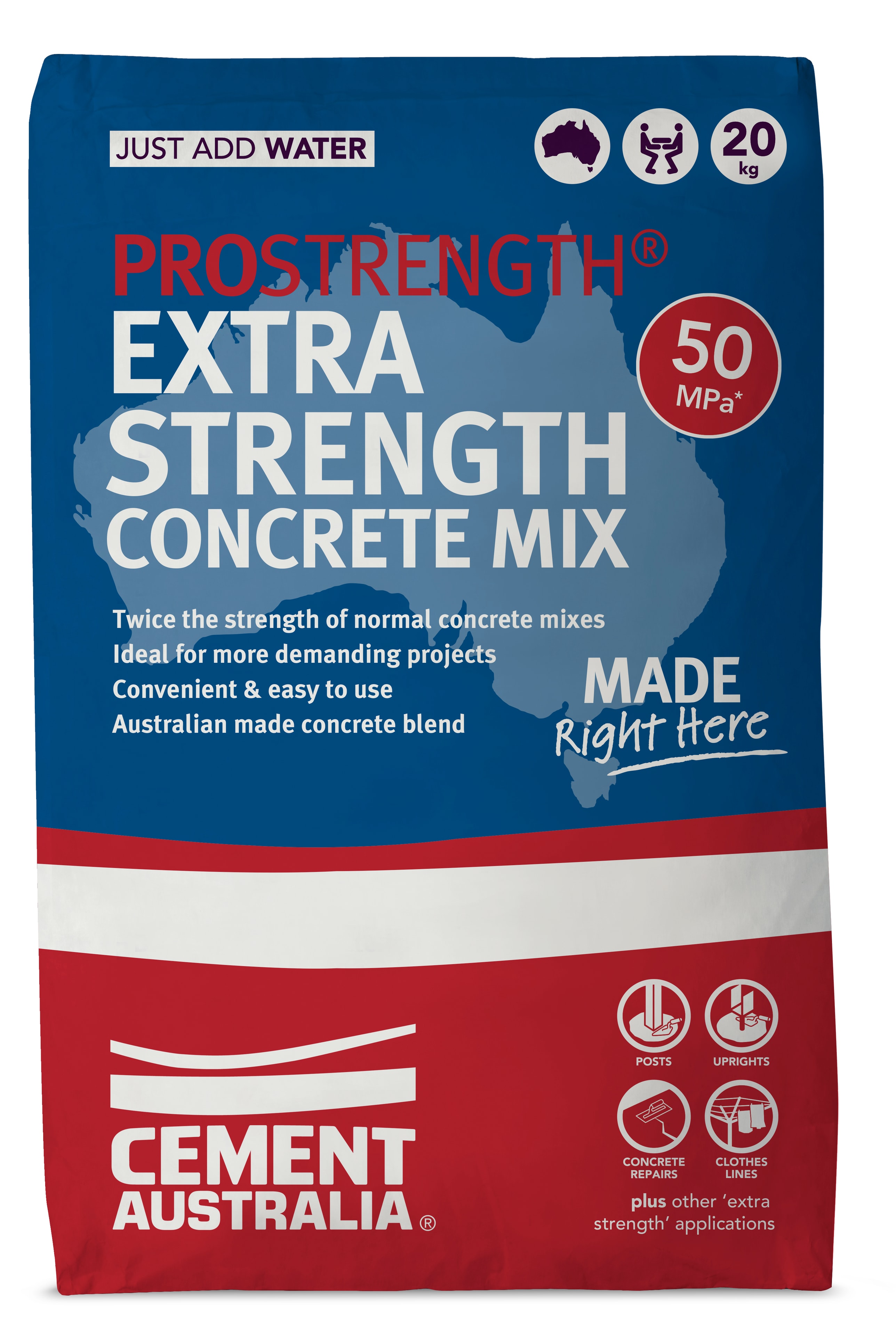 Prostrength Extra Strength Concrete Mix-20KG Bag